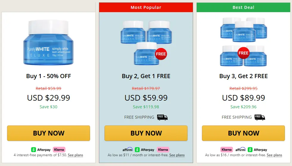 Purely WHITE Deluxe Price